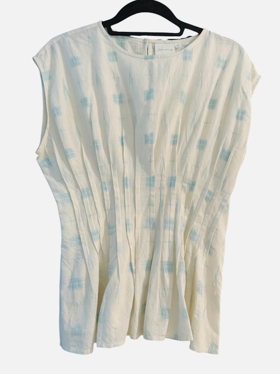 Julia Amory Tops - Julia Amory Ava Top in Ikat Blue, Size Small